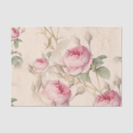 Elegantes Blumenmuster von rosa Rosen Seidenpapier