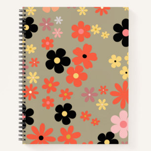 Elegantes BlumenNotebook Notizbuch