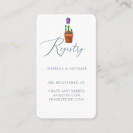 Elegantes Blumenregister Begleitkarte