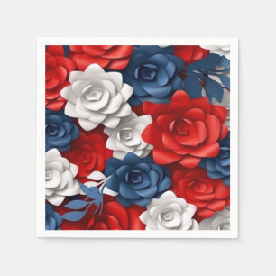 Elegantes Blumenrosa Blumengarten Design Serviette