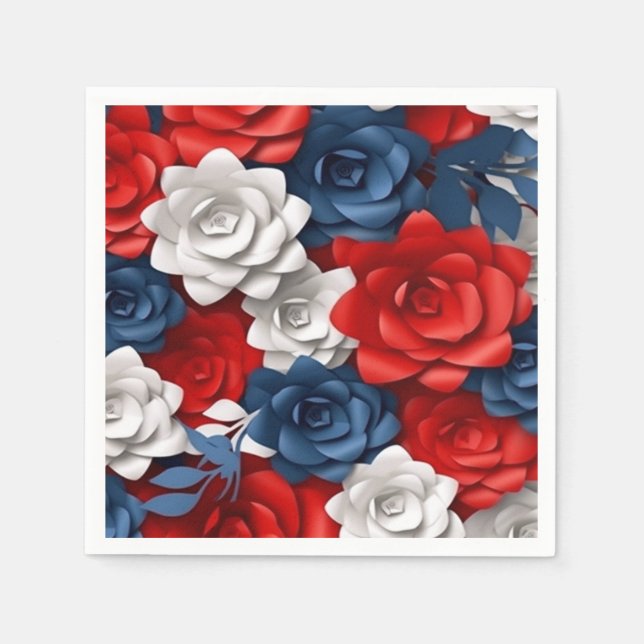 Elegantes Blumenrosa Blumengarten Design Serviette (Vorderseite)