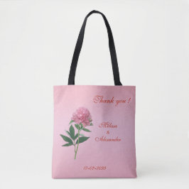 Elegantes Blumenrosa-Péronie-Thema personalisiert Tasche