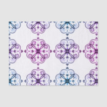 Elegantes Blumenseidenpapier Retro