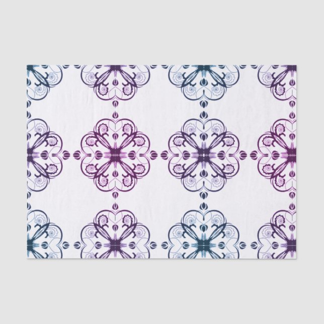 Elegantes Blumenseidenpapier Retro Seidenpapier (Vorderseite)