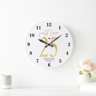 Elegantes Blumiges Hochzeitsjubiläums-Geschenk Große Wanduhr