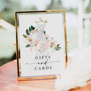Elegantes Blush Brautparty Geschenke und Karten Poster
