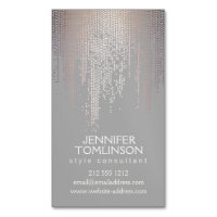 Elegantes Blush Confetti Regenmuster Grau