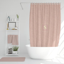 Elegantes Blush Cream Gold Floral Monogram