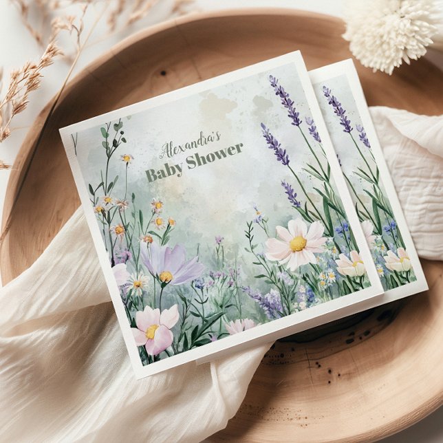 Elegantes Blush Floral Baby in Bloom Serviette (Von Creator hochgeladen)