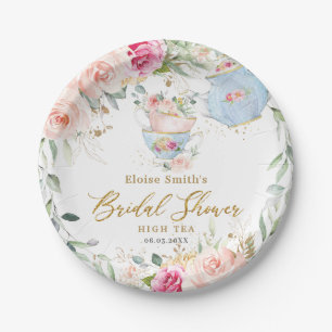 Elegantes Blush Party Brautparty Pappteller
