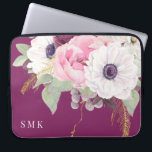 Elegantes Blush Peony Eucalyptus Floral Monogram Laptopschutzhülle<br><div class="desc">Eleganter Blush Peony Eukalyptus Floral Monogram Laptop-Sieb mit einem modernen, schicken Bouquet aus Peonies, Ranunculus, Anemonen, Hydrangea und Babyatmen, umgeben von botanischer Vegetation und Eukalyptus-Blätter und mit schicken goldenen Stielen versehen. Ihre persönlichen Details machen dies zum perfekten Laptop-Ärmel für Ihre schicke Ästhetik. Kontaktieren Sie uns unter cedarandstring@gmail.com , wenn Sie...</div>