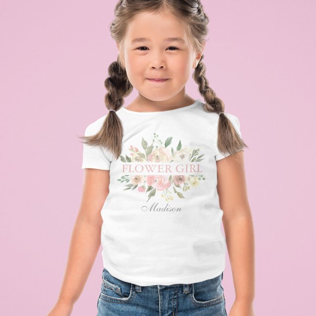 Elegantes Blush Pink Bläserblütenmäulchen Kleinkind T-shirt (Von Creator hochgeladen)