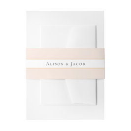 Elegantes Blush Pink Wedding Einladung Bauchband Einladungsbanderole