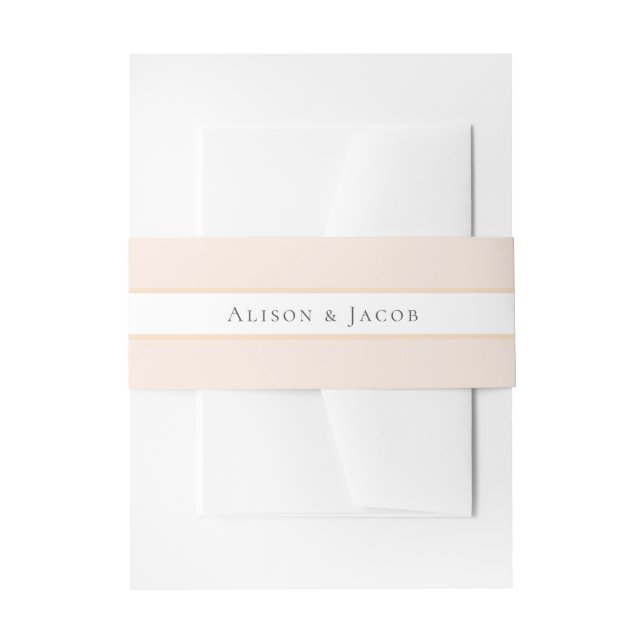 Elegantes Blush Pink Wedding Einladung Bauchband Einladungsbanderole (Vorderseite Beispiel)