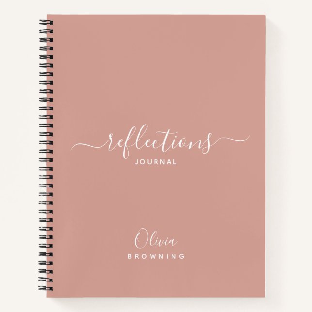 Elegantes Blush Reflections Journal Notizbuch (Vorderseite)