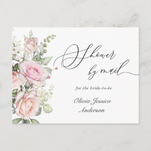 Elegantes Blush-Rose Brautparty per Mail Postkarte