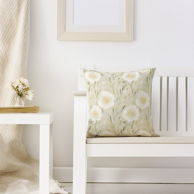 Elegantes Blütengewirr Kissen (Von Creator hochgeladen)