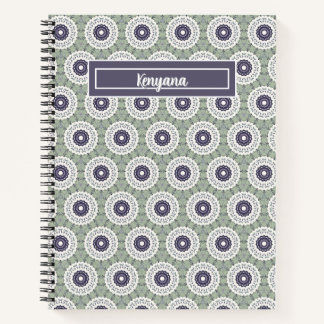 Elegantes Blütenmuster: Minimalistische Blumen Notizbuch