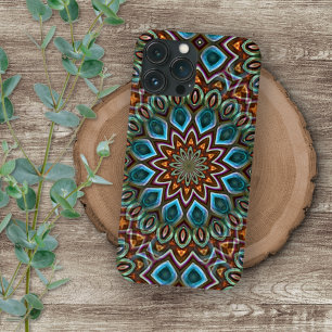 Elegantes Bohemian-Kaleidoskop-Mandala-Kunstmuster iPhone 16 Pro Max Hülle