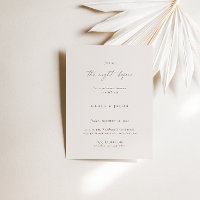Elegantes Bohemisch Ivory Minimalistisch Probe Abe
