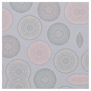 Elegantes Bohemisch rosa blaues Pastel Mandala Mus Stoff