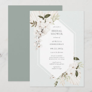 Elegantes Bohemisches florales Brautparty Einladung