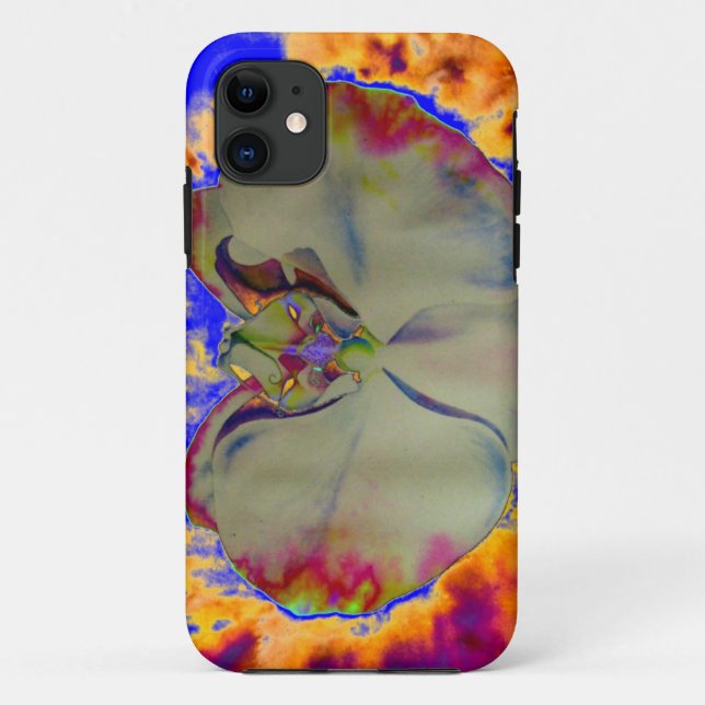 Elegantes boho abstraktes Orchideengemälde Case-Mate iPhone Hülle (Rückseite)