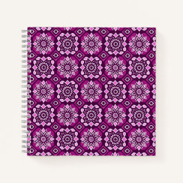 Elegantes Boho Chic Geometric Floral Pattern Notizbuch