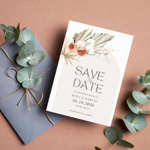 Elegantes Boho-Foto-Hochzeits-Save-the-Date Save The Date