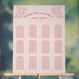 Elegantes Boho Sitzdiagramm Acrylschild