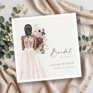 Elegantes Boho-Weißes Hochzeitskleid Brautparty Serviette
