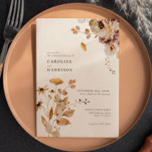 Elegantes Boho Woodland Fall Floral Probe Dinner