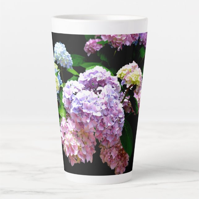 Elegantes bohrosa lila blaues Blumen Best Mama Eve Milchtasse (Vorderseite)