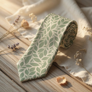 Elegantes botanisches Blatt Krawatte