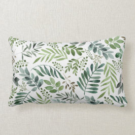 Elegantes botanisches Blätter Wasserfarbe Kissen