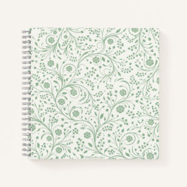 Elegantes botanisches Blumenmuster – Minimale Natu Notizbuch