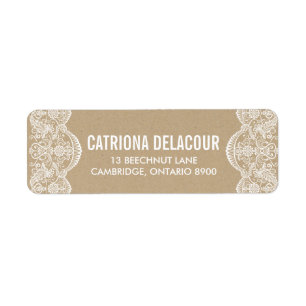 Elegantes Botanisches Brocade Lace Kraft Papier Ho