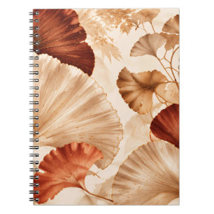 Elegantes botanisches Design mit goldenen Ginkgobl Notizblock