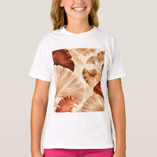 Elegantes botanisches Design mit goldenen Ginkgobl T-Shirt