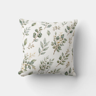 Elegantes botanisches Eukalyptus-Kissen Kissen