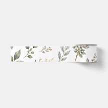 Elegantes botanisches Eukalyptus-Satinband