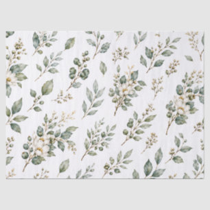 Elegantes botanisches Eukalyptus-Seidenpapier Seidenpapier