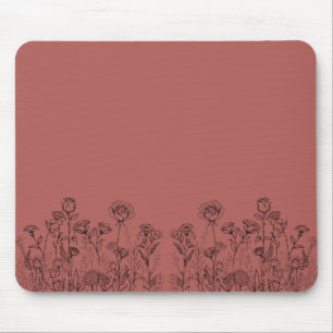 Elegantes botanisches florales Design Mauspad