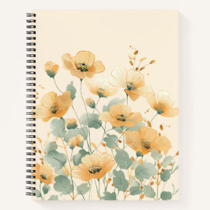 Elegantes botanisches florales Design-Notizbuch ( Notizbuch