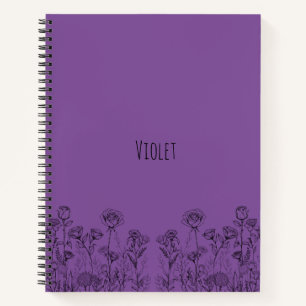 Elegantes botanisches florales Design-Notizbuch ( Notizbuch