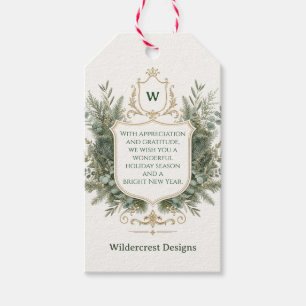 Elegantes botanisches Geschäft für Unternehmen Geschenkanhänger