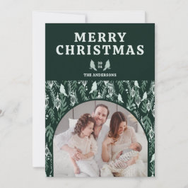 Elegantes botanisches Kardinal Wappen Weihnachten