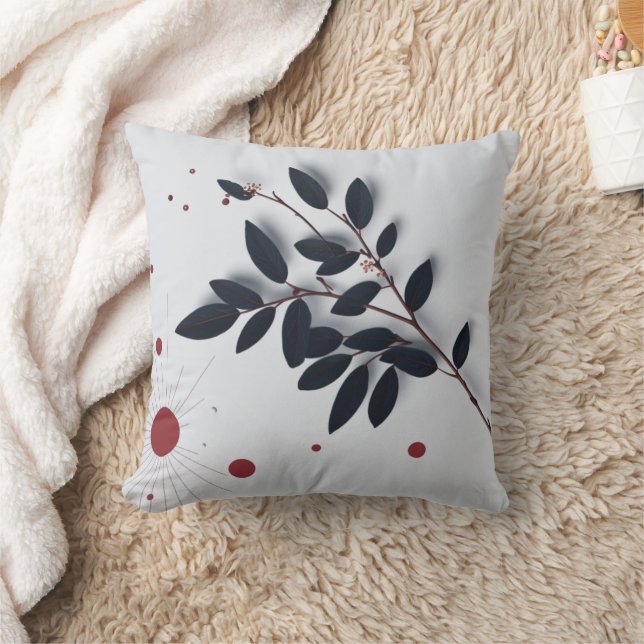 Elegantes Botanisches Kissen - Natur Inspiriert (Decke)