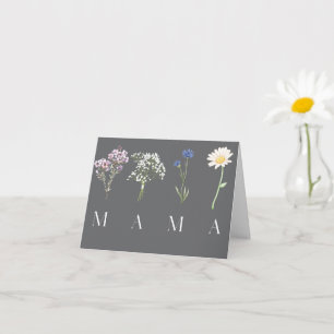 Elegantes botanisches Mama-Design für den Mutterta Karte