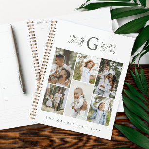 Elegantes Botanisches Monogramm 6 FotoCollage Planer